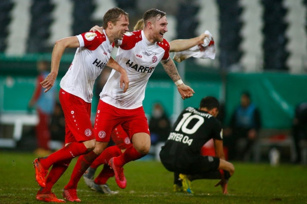 Essen upset Bundesliga side Bayer Leverkusen in the German Cup. AFP