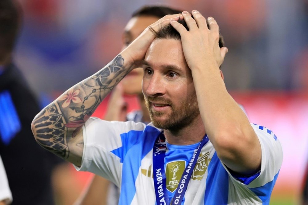 Messi sprained his ankle in Argentina's Copa America final triumph. AFP