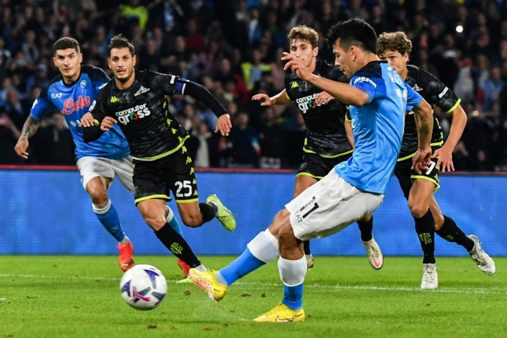 Napoli moved provisionally nine points clear at the top of Serie A. AFP