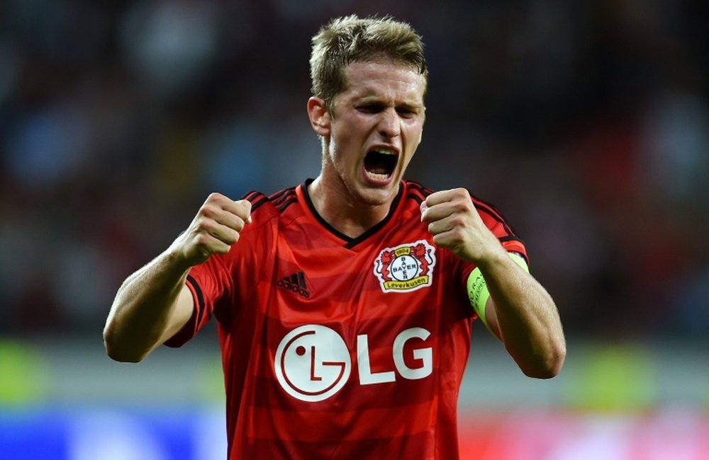 Leverkusens midfielder Lars Bender is out with a bruised heel from Saturdays 2-1 comeback win at Wolfsburg in the Bundesliga