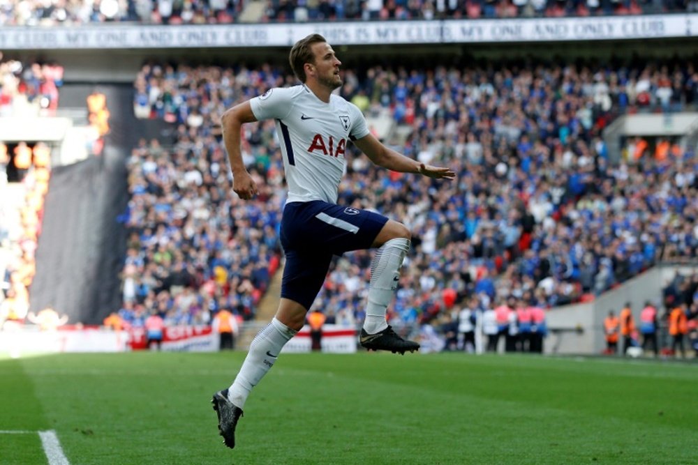 Kane can't wait to battle it out with Salah again. AFP
