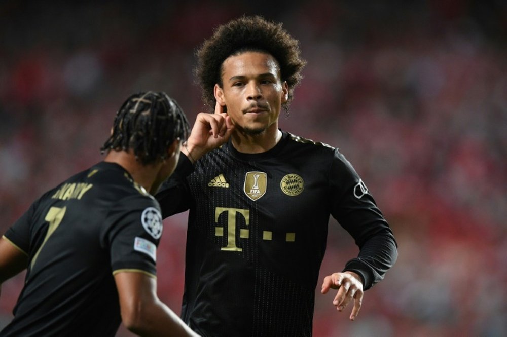 Leroy Sane scored twice as Bayern overpowered Benfica in the second half in Lisbon. AFP