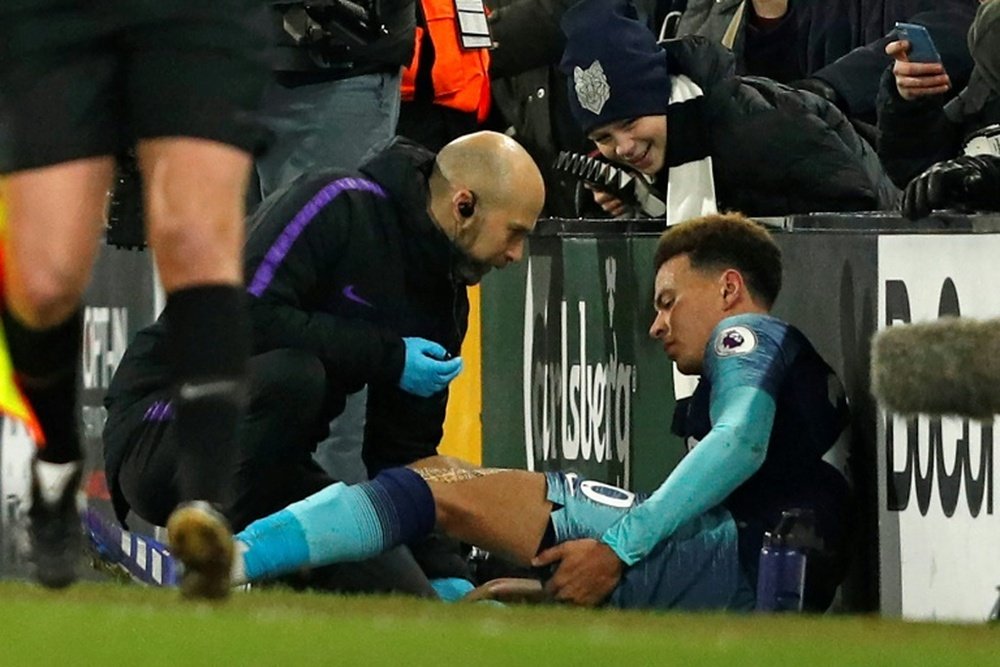 Alli strained a hamstring and faces some time on the sidelines. AFP