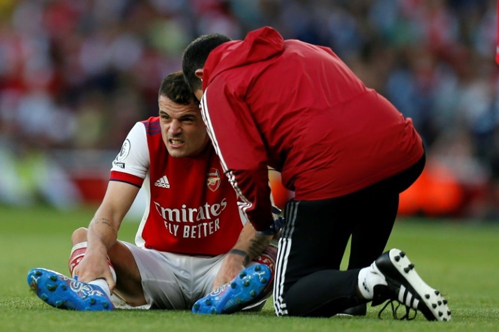 Arsenal's Xhaka ruled out for three months. AFP
