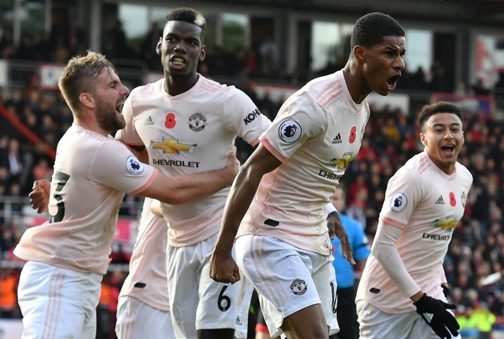 Manchester United came back to beat Bournemouth on Saturday. AFP