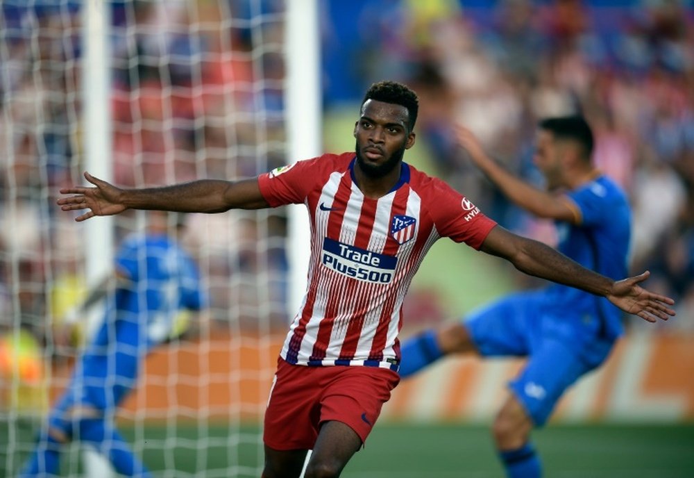 Thomas Lemar scored his first Atletico goal on Saturday at Getafe. AFP