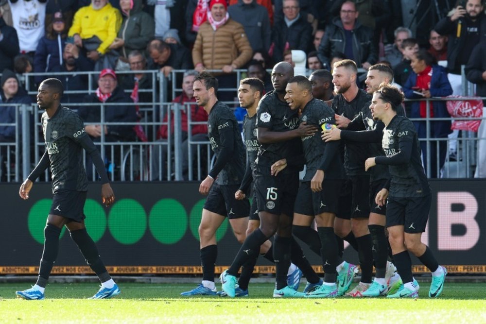 PSG's lead was then doubled on 28 minutes when Mbappe was released by Lee Kang-in. AFP