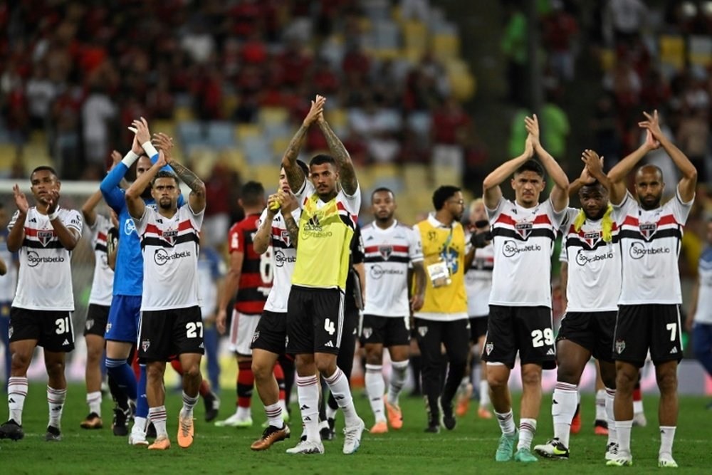 Sao Paulos Juan and Wellington (1st L, 2nd L) are set to leave the Brazilian club. AFP