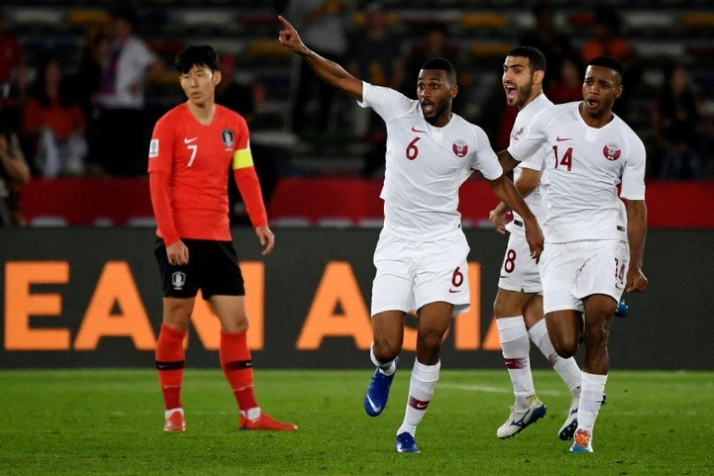 Qatar shocked Son and South Korea. AFP