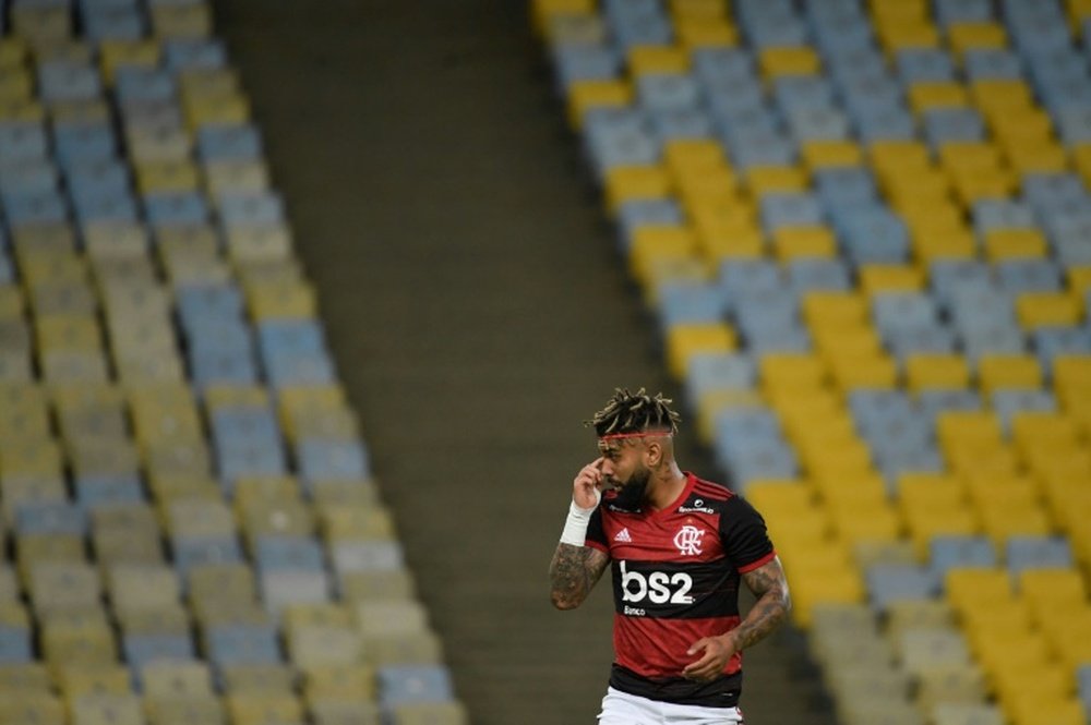 Flamengo and Brazil striker Gabriel Barbosa was arrested in Sao Paulo. AFP
