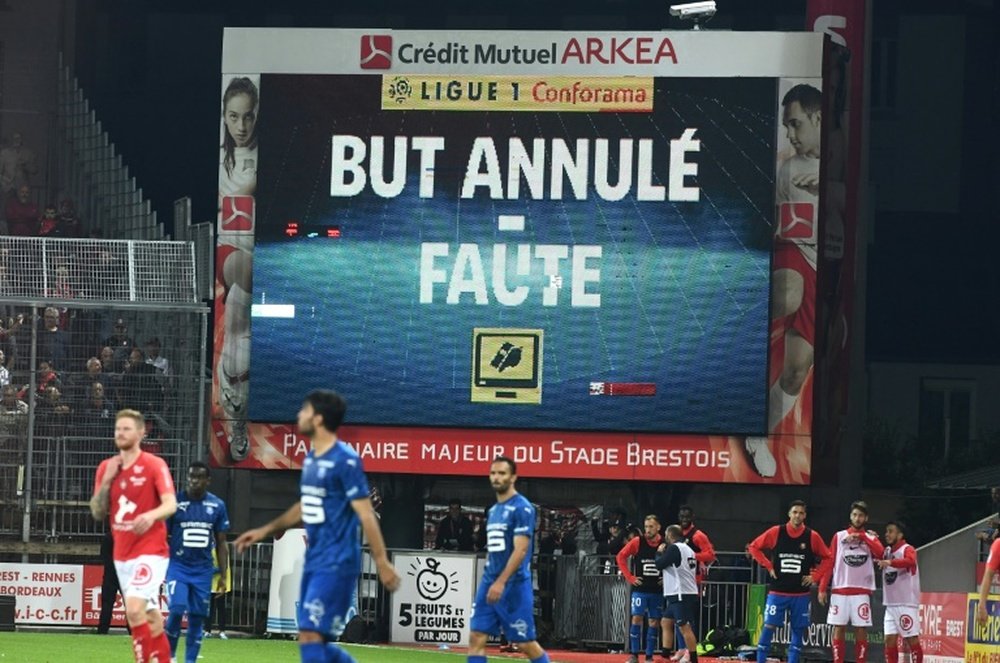 Rennes had a goal chalked off after the referee carried out two pitchside reviews. AFP