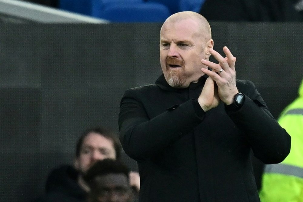 Sean Dyche's Everton are currently 16th in the Premier League table. AFP