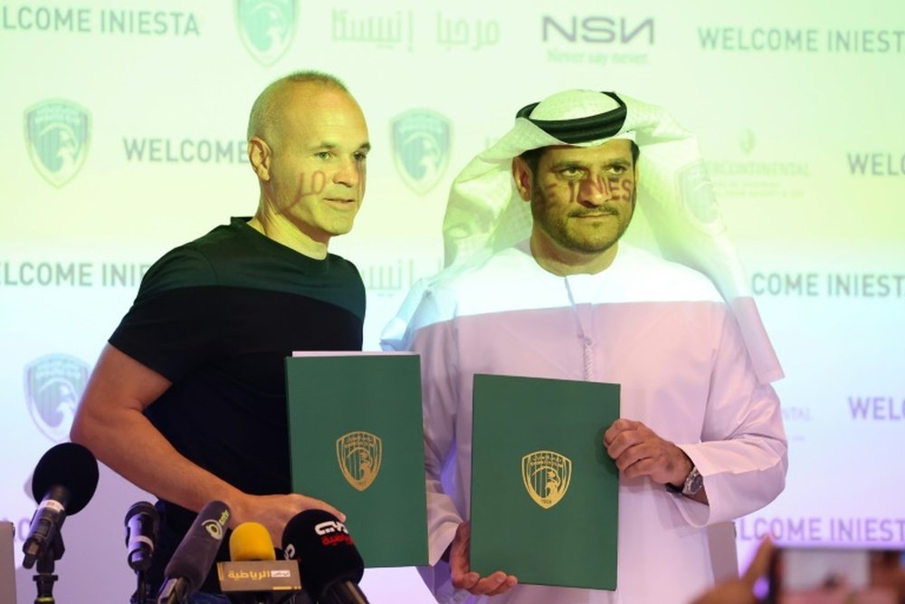 Iniesta is the latest star to join the exodus to the energy-rich Gulf. AFP