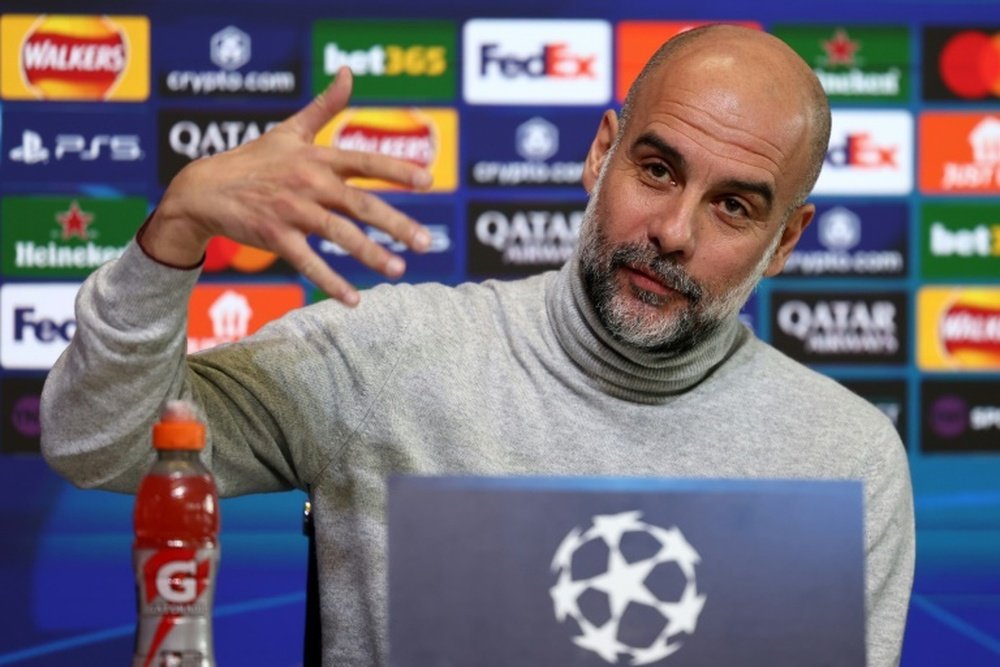Guardiola spoke ahead of City's match against Club Brugge. AFP