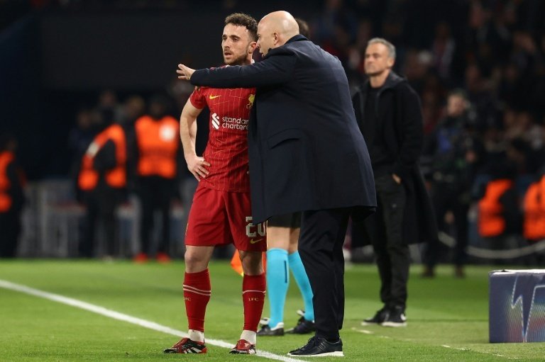 Slot paid tribute to Diogo Jota, who died in a car crash on Thursday. AFP
