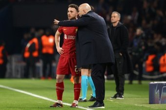 Slot paid tribute to Diogo Jota, who died in a car crash on Thursday. AFP