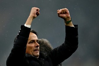 For Simone Inzaghi it was the first league title as a manager. AFP