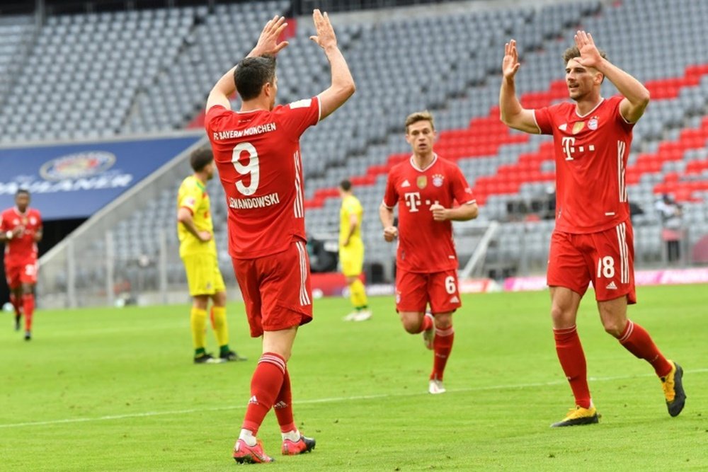 Lewandowski was once again on the scoresheet as Bayern won 5-1. AFP