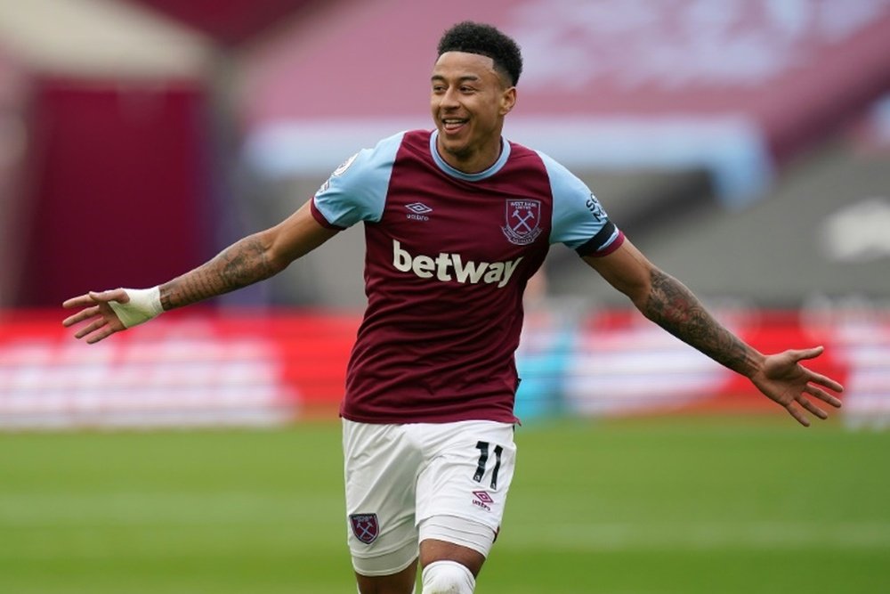 Jesse Lingard scored twice as the Hammers defeated Leicester. AFP