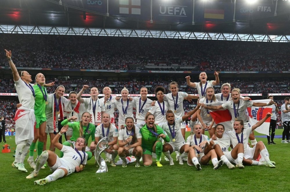 England's Euro 2022 triumph could change women's football in England forever. AFP