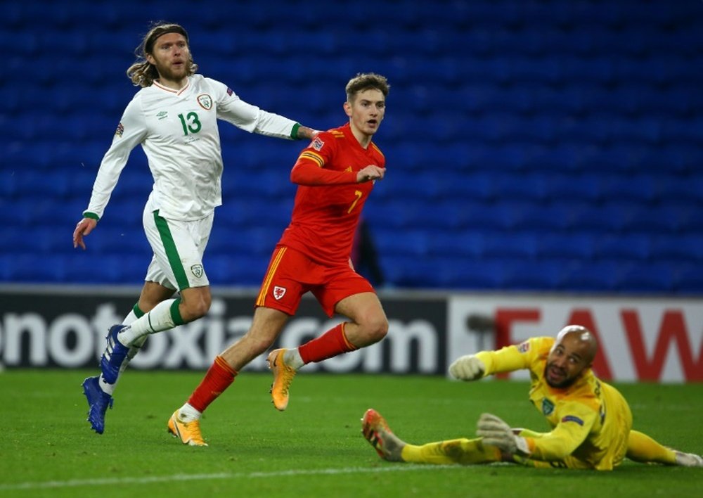 Wales winger David Brooks scored. AFP