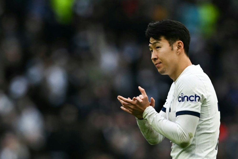 Son Heung-min scored Tottenham's late winner to beat Luton 2-1. AFP