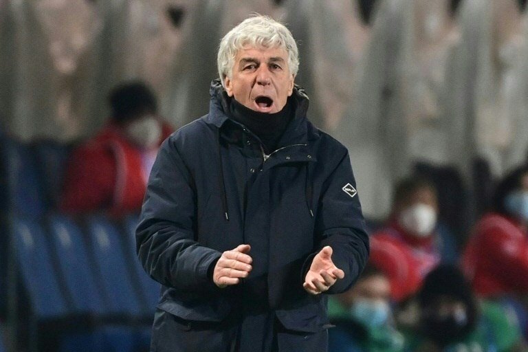 The Atalanta boss was full of praise for Guardiola and Klopp. AFP