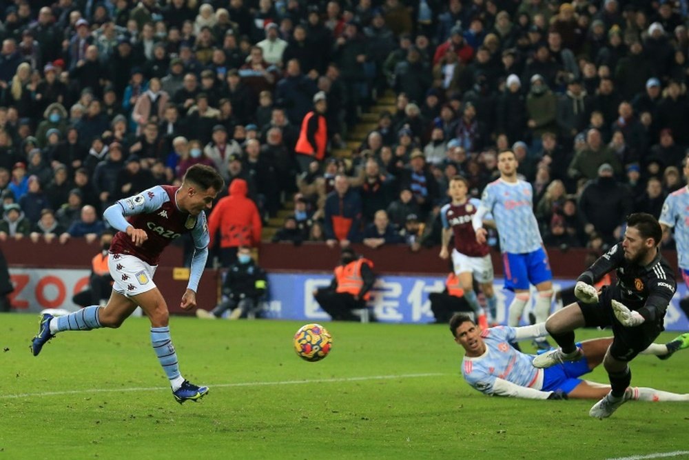 Philippe Coutinho (L) came on and was key to Villa getting a draw v Man Utd. AFP