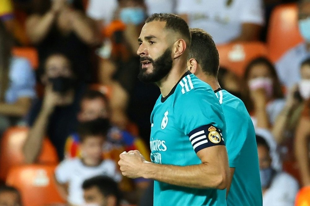 Benzema registers 6 goals and four assists in 5 games. AFP