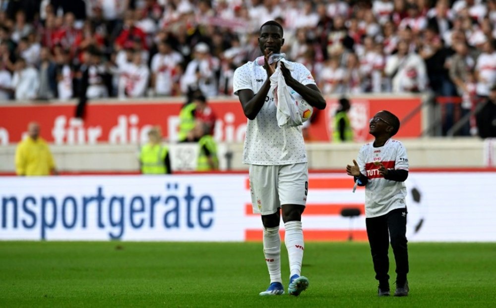 Guirassy's two goals against Darmstadt equalled Lewandowski's record of 10 goals after 5 games.AFP