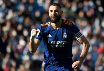 Karim Benzema missed one penalty but scored two in Real Madrids La Liga win over Celta Vigo. AFP