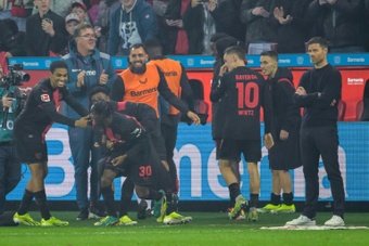 Goals from Jeremie Frimpong and Amine Adli earned Leverkusen a 2-1 win at Heidenheim on Saturday, sending Xabi Alonso's Bundesliga leaders eight points clear of Bayern Munich in second.