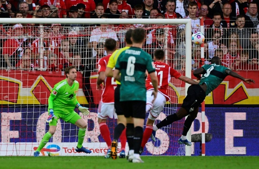 Stuttgart sit one point behind Bundesliga leaders Leverkusen. AFP