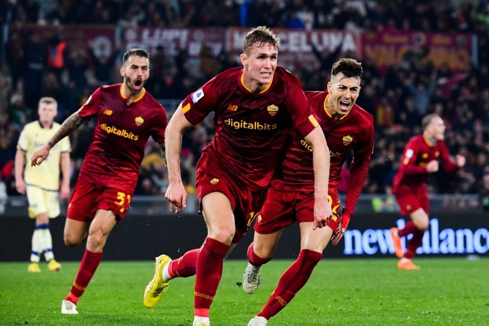 Ola Solbakken's winner was his first Roma goal. AFP