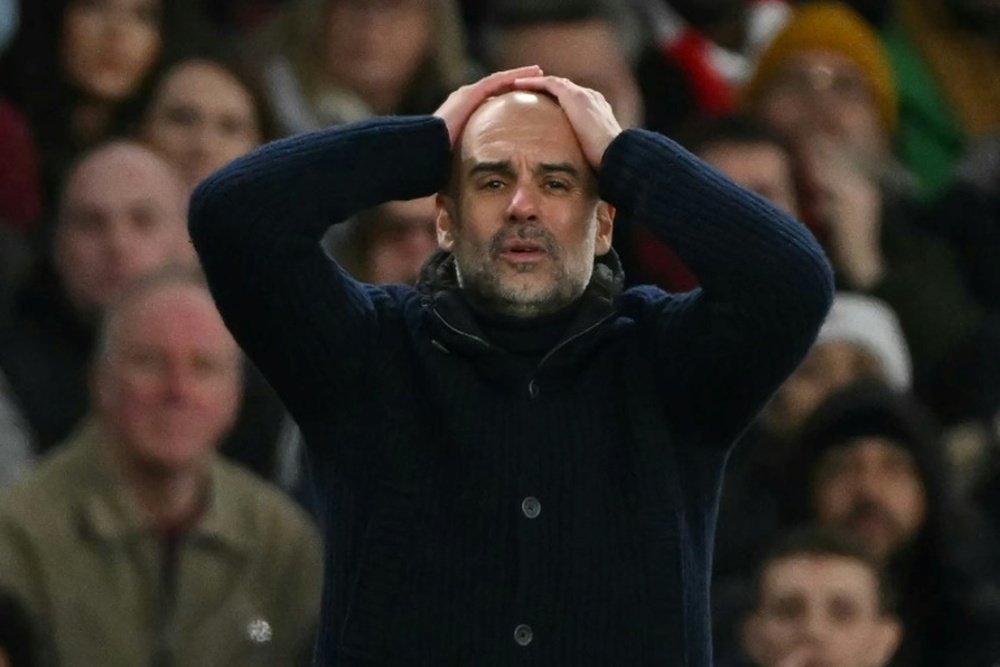 Guardiola regrets his side's last 20 minutes during their 5-1 loss to Arsenal. AFP