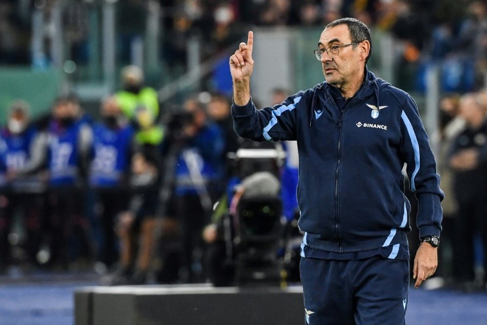 Lazio's Italian head coach Maurizio Sarri. AFP