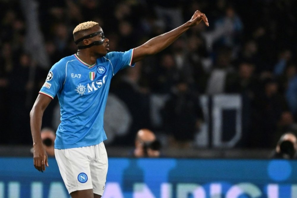 Napoli expect star striker Victor Osimhen to leave in the summer. AFP