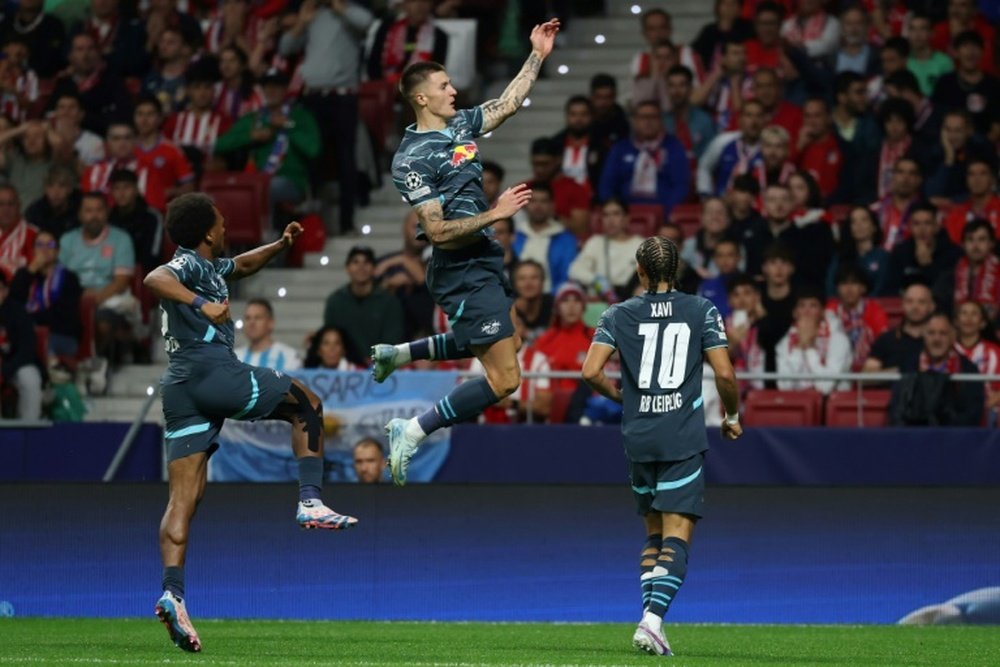 Benjamin Sesko scored twice in five minutes against Augsburg. AFP