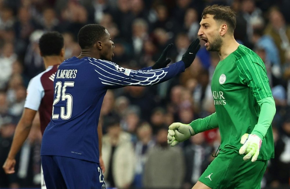 Donnarumma needed to be at his best as PSG held on against Aston Villa. AFP