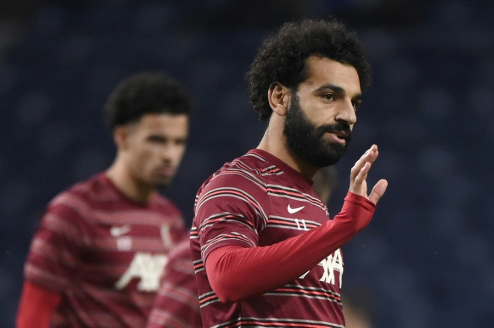 Mo Salah is focussing on upcoming games ahead of transfer speculation. AFP