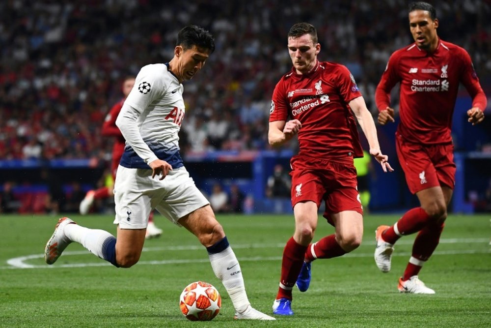Robertson tastes Champions League glory with Liverpool last week. AFP