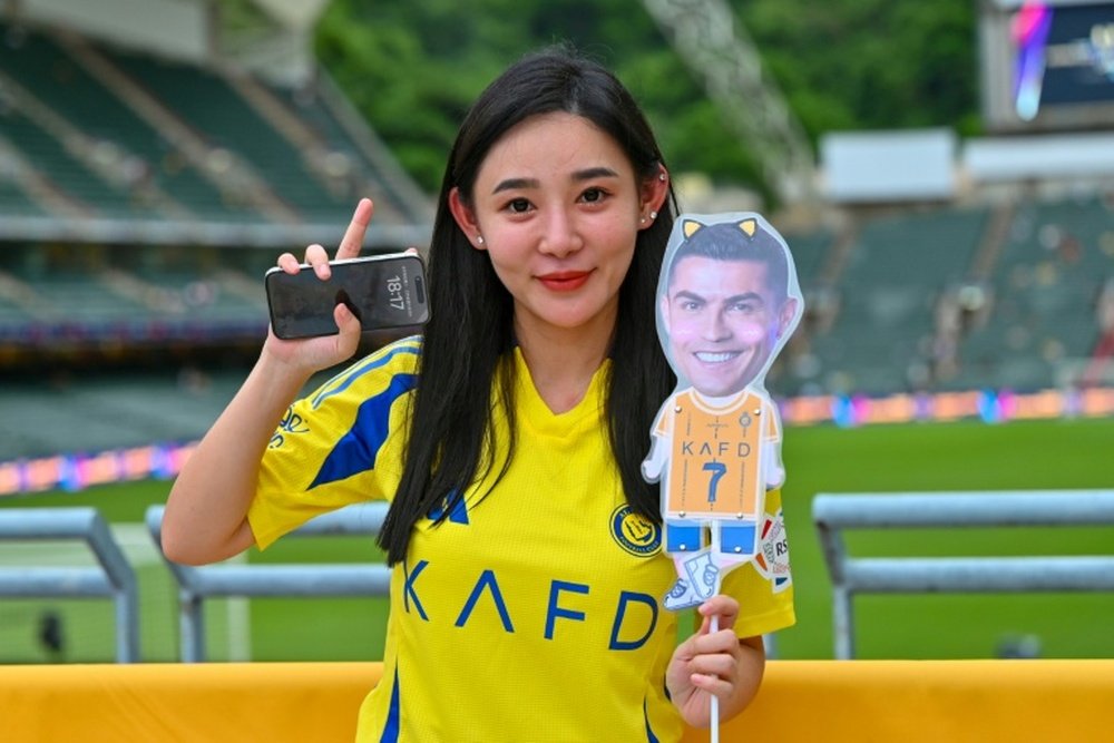 Cristiano Ronaldo was given a hero's welcome by fans in Hong Kong. AFP
