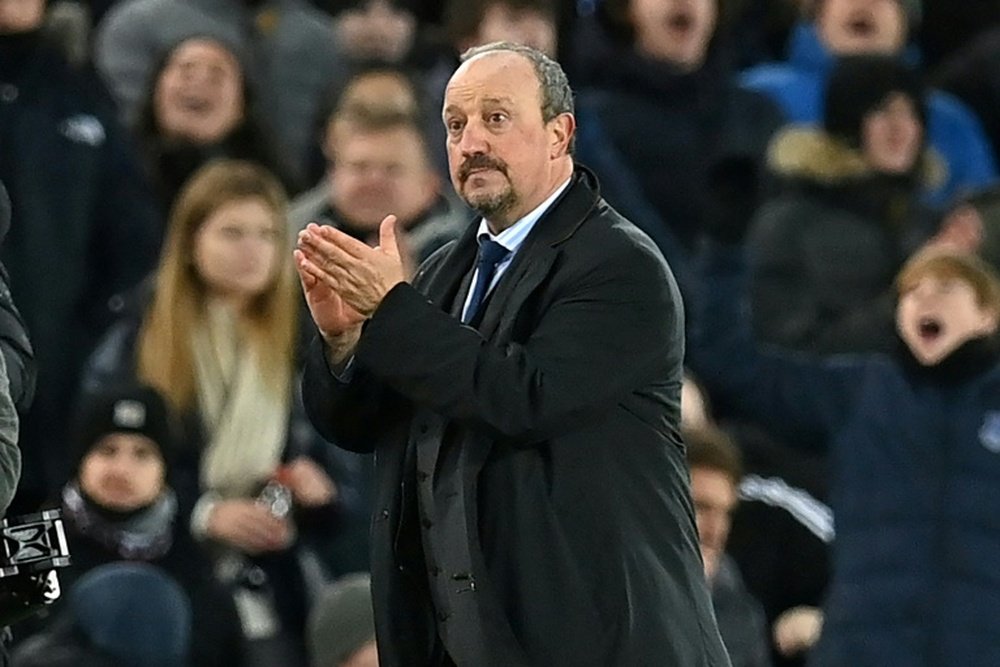 Benitez hopes Calvert-Lewin can change Everton's fortunes. AFP
