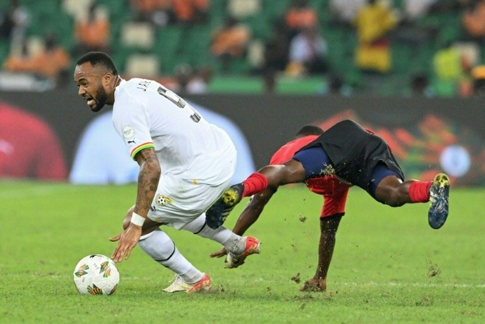 Ayew scored the opener in Ghana's draw against Chad. AFP