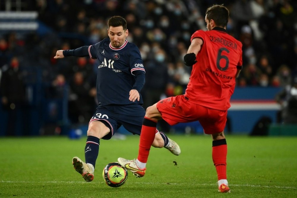 Messi and Paris Saint-Germain were frustrated by Nice in a 0-0 draw at the Parc des Princes. AFP