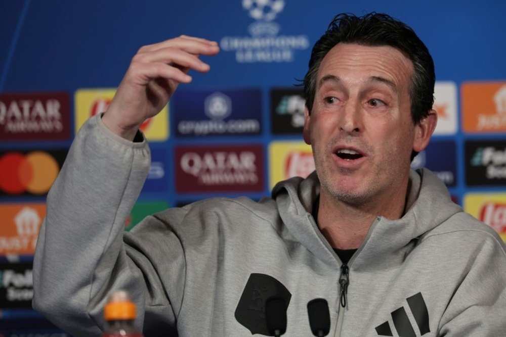 Emery spoke ahead of Villa's clash with PSG. AFP