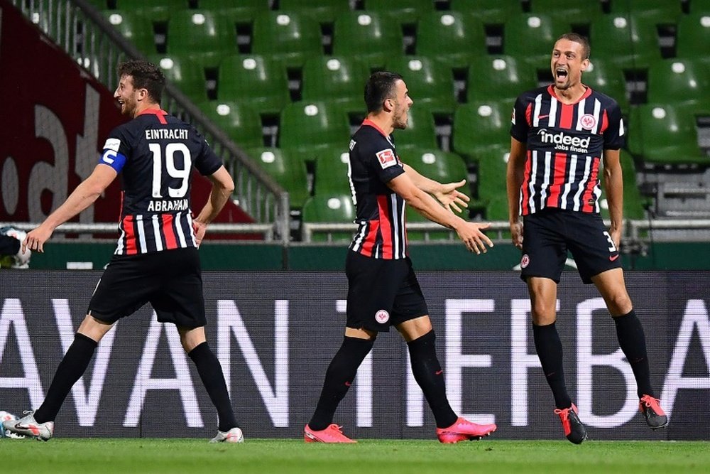 Frankfurt beat Werder Bremen 3-0. AFP