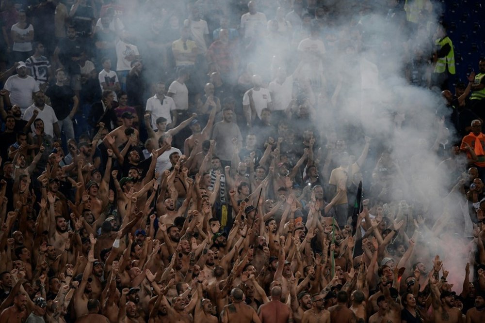Lazio's fans have been slammed over their sexist remarks. AFP