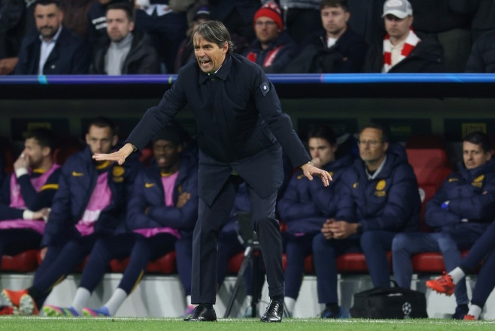 Inter coach Simone Inzaghi said his side was brilliant at Bayern. AFP