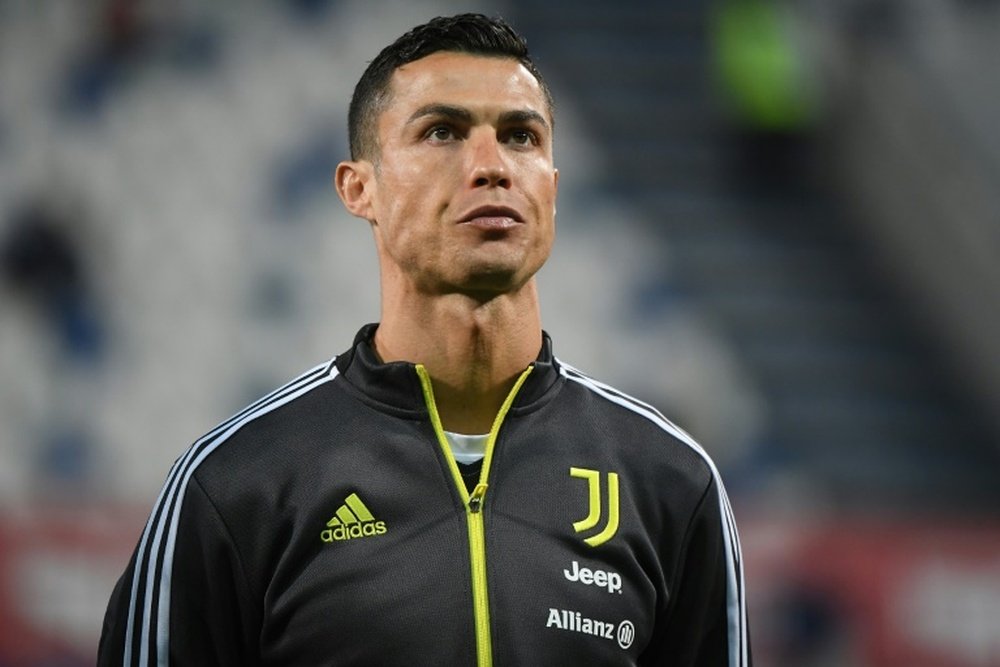 Cristiano Ronaldo is not in the starting XI for Juventus. AFP